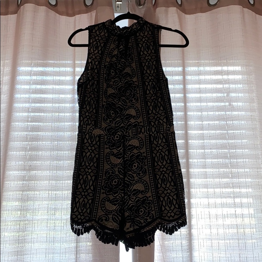 Black lace romper